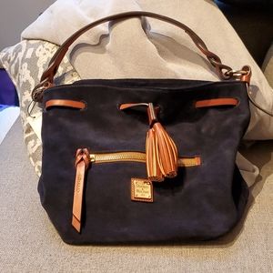 Dooney and Bourke. Navy blue suede Hobo bag